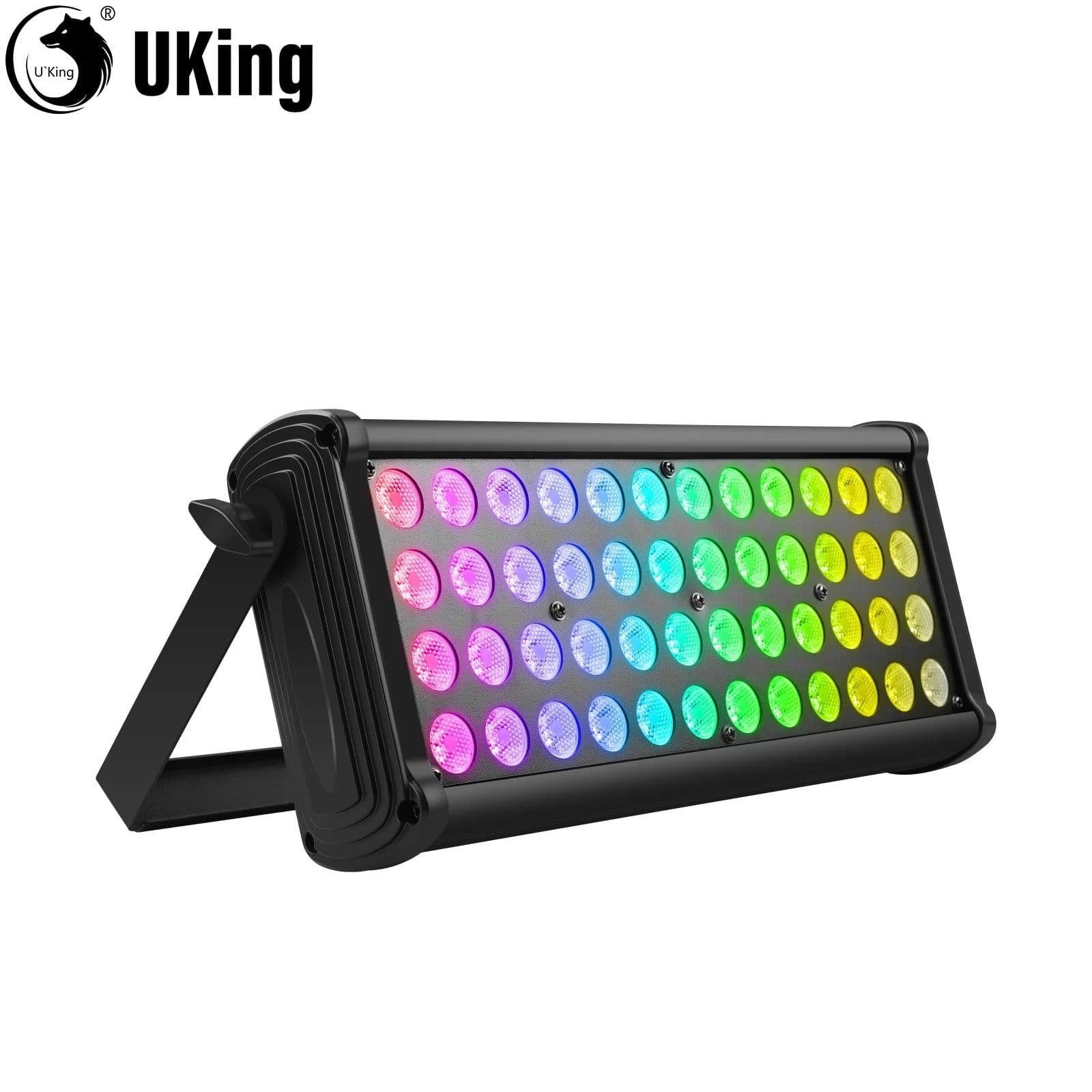 image-U`King 80W Light Bar Wash Light 48LEDs RGB DJ Lights Color Mixing Rainbow Effect Highlights Outdoor Building Exterior Wall Light