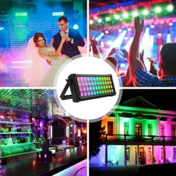 image-U`King 80W Light Bar Wash Light 48LEDs RGB DJ Lights Color Mixing Rainbow Effect Highlights Outdoor Building Exterior Wall Light