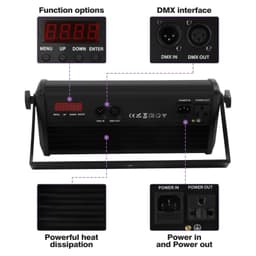 image-U`King 80W Light Bar Wash Light 48LEDs RGB DJ Lights Color Mixing Rainbow Effect Highlights Outdoor Building Exterior Wall Light