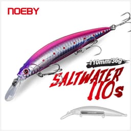 image-NOEBY Sinking Minnow Fishing Lures 110mm 32g Wobblers Jerkbait Artificial Hard Bait Sea Bass Saltwater Tackle Fishing Lure