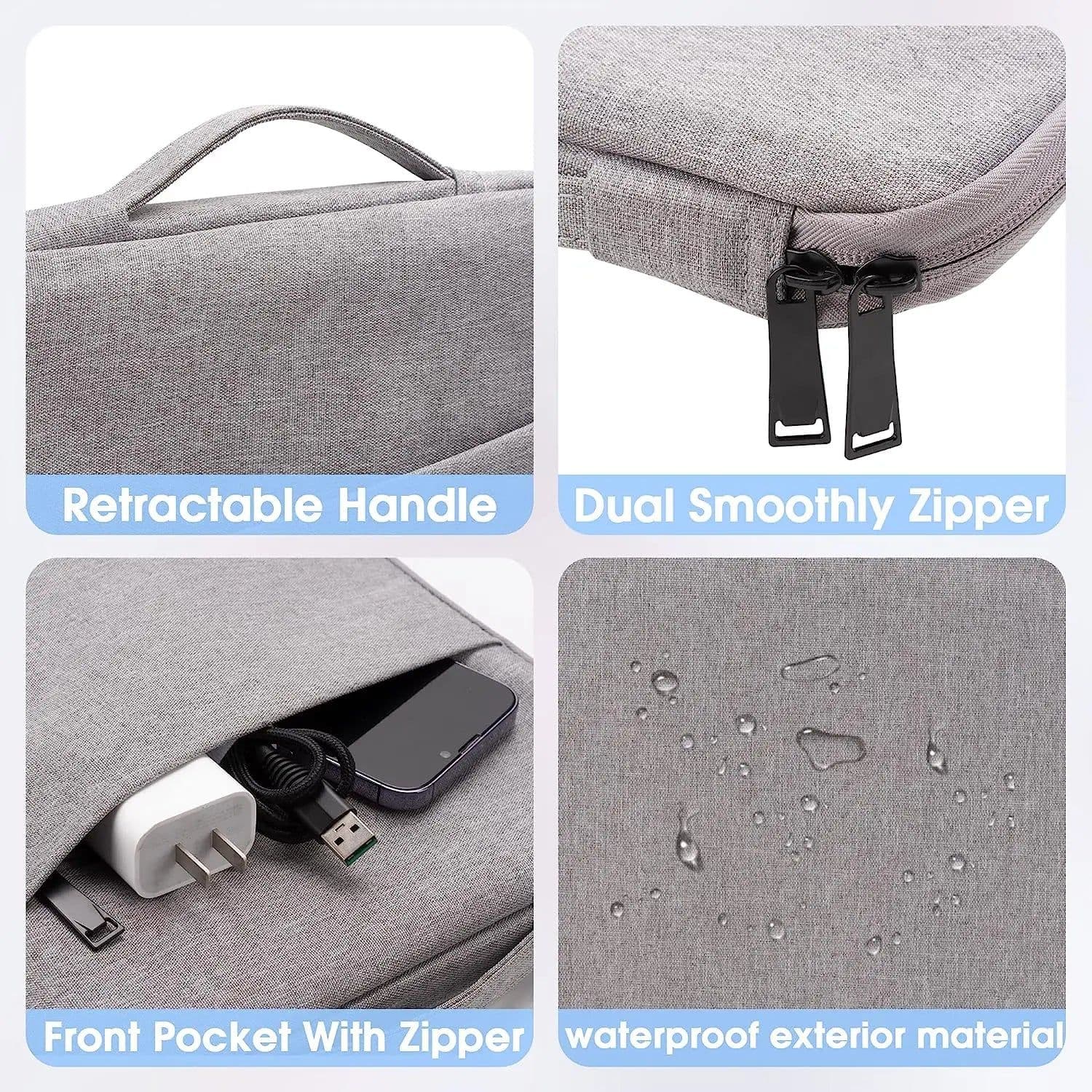 image-Laptop Bag for M2 Air 15 2023 13.3 15 15.6 inch Waterproof Handbag for MacBook Air 13 Case for Xiaomi Lenovo Huawei Dell HP Bag