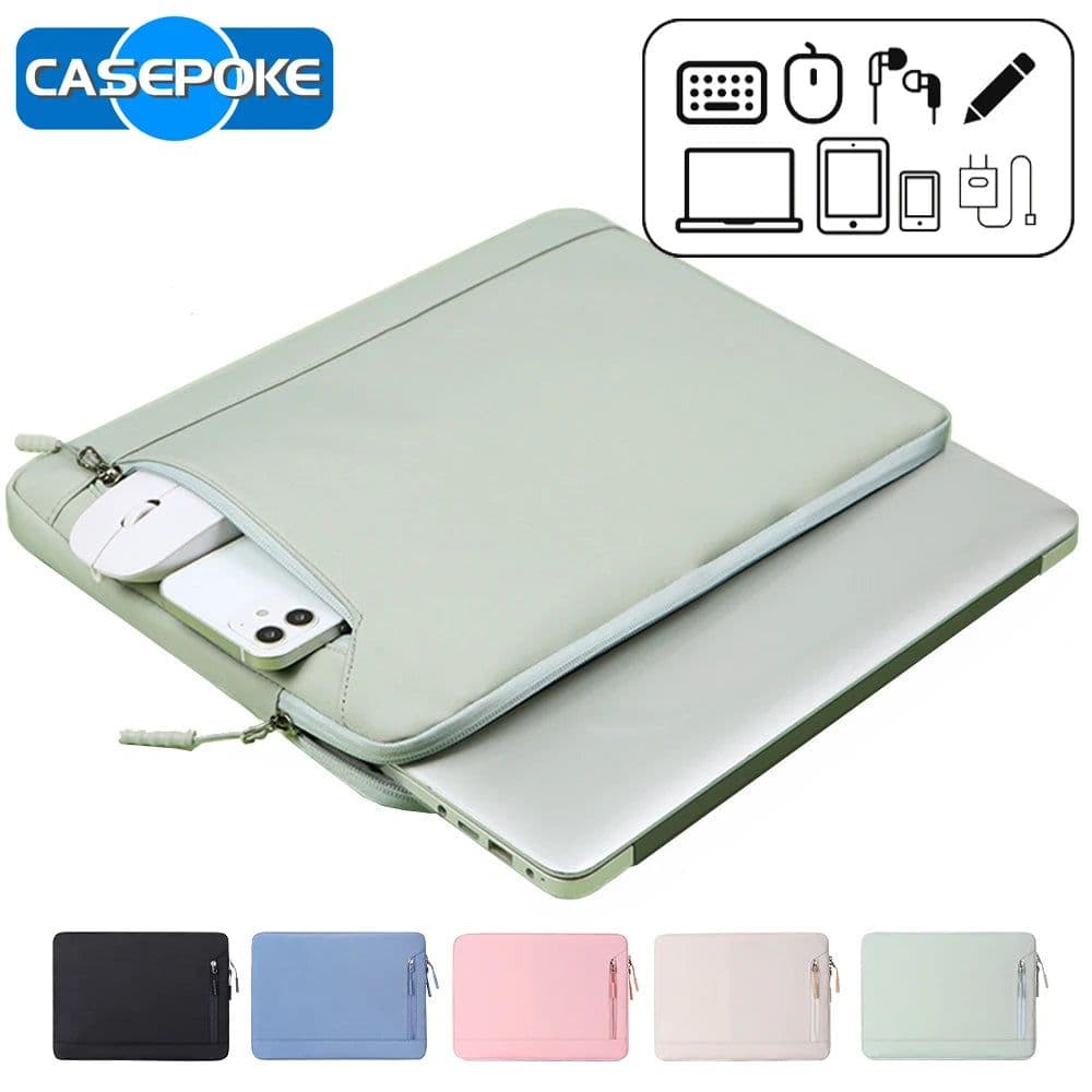 image-CASEPOKE Laptop Sleeve Case 13.3 14.6 15.6 Inch Notebook Bag Tablet Waterproof Case For MacBook Air Pro Lenovo Hp Dell Men Women