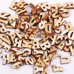image-100Pcs Wooden Number English Alphabets Baby Early Education Learning Tool Scrapbooking Wood DIY Letters Craft Decoration