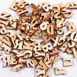 image-100Pcs Wooden Number English Alphabets Baby Early Education Learning Tool Scrapbooking Wood DIY Letters Craft Decoration