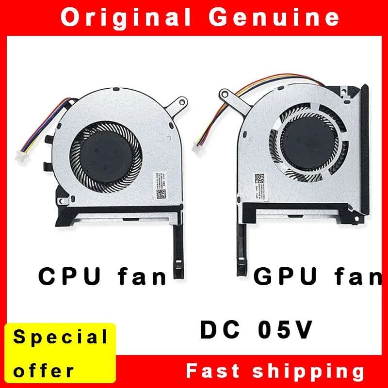 image-New Original CPU GPU Laptop Cooling Fan for ASUS FX705 FX705G FX705GM FX86 FX86SM FX505 FX505D FX505DU FX95G FX95D FX96G