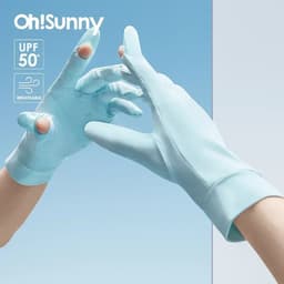 image-OhSunny Summer Light Breathable Sunscreen Driving Gloves New Tech Ceramic Fabric UPF 2000+ Anti UV Slip For Outdoor Cycling