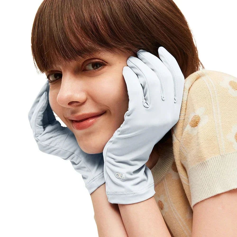 image-OhSunny Summer Light Breathable Sunscreen Driving Gloves New Tech Ceramic Fabric UPF 2000+ Anti UV Slip For Outdoor Cycling