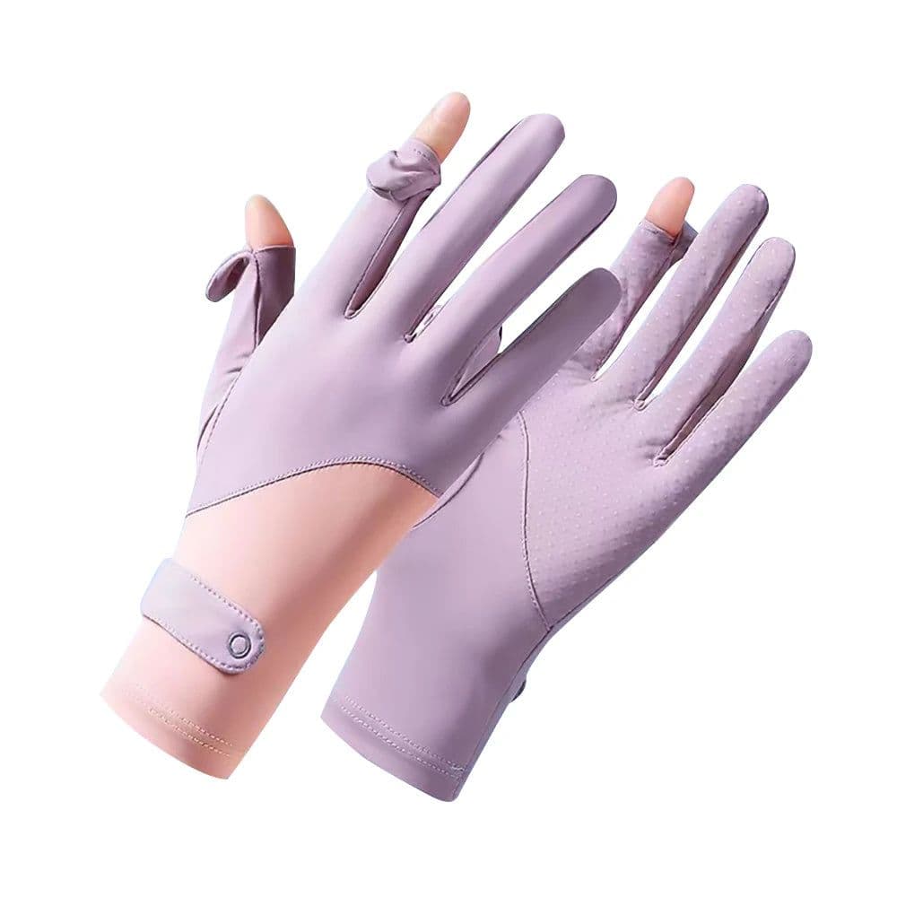 image-OhSunny Summer Light Breathable Sunscreen Driving Gloves New Tech Ceramic Fabric UPF 2000+ Anti UV Slip For Outdoor Cycling