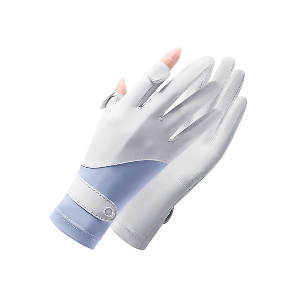 image-OhSunny Summer Light Breathable Sunscreen Driving Gloves New Tech Ceramic Fabric UPF 2000+ Anti UV Slip For Outdoor Cycling