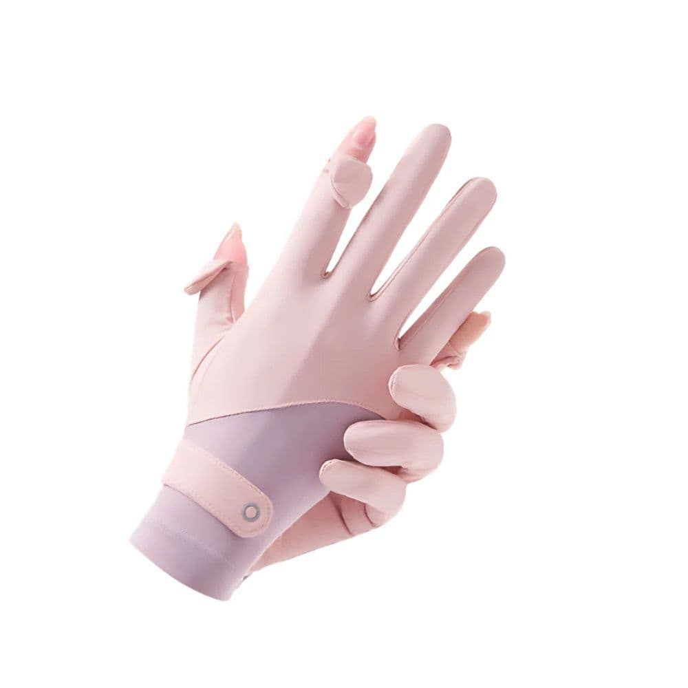 image-OhSunny Summer Light Breathable Sunscreen Driving Gloves New Tech Ceramic Fabric UPF 2000+ Anti UV Slip For Outdoor Cycling