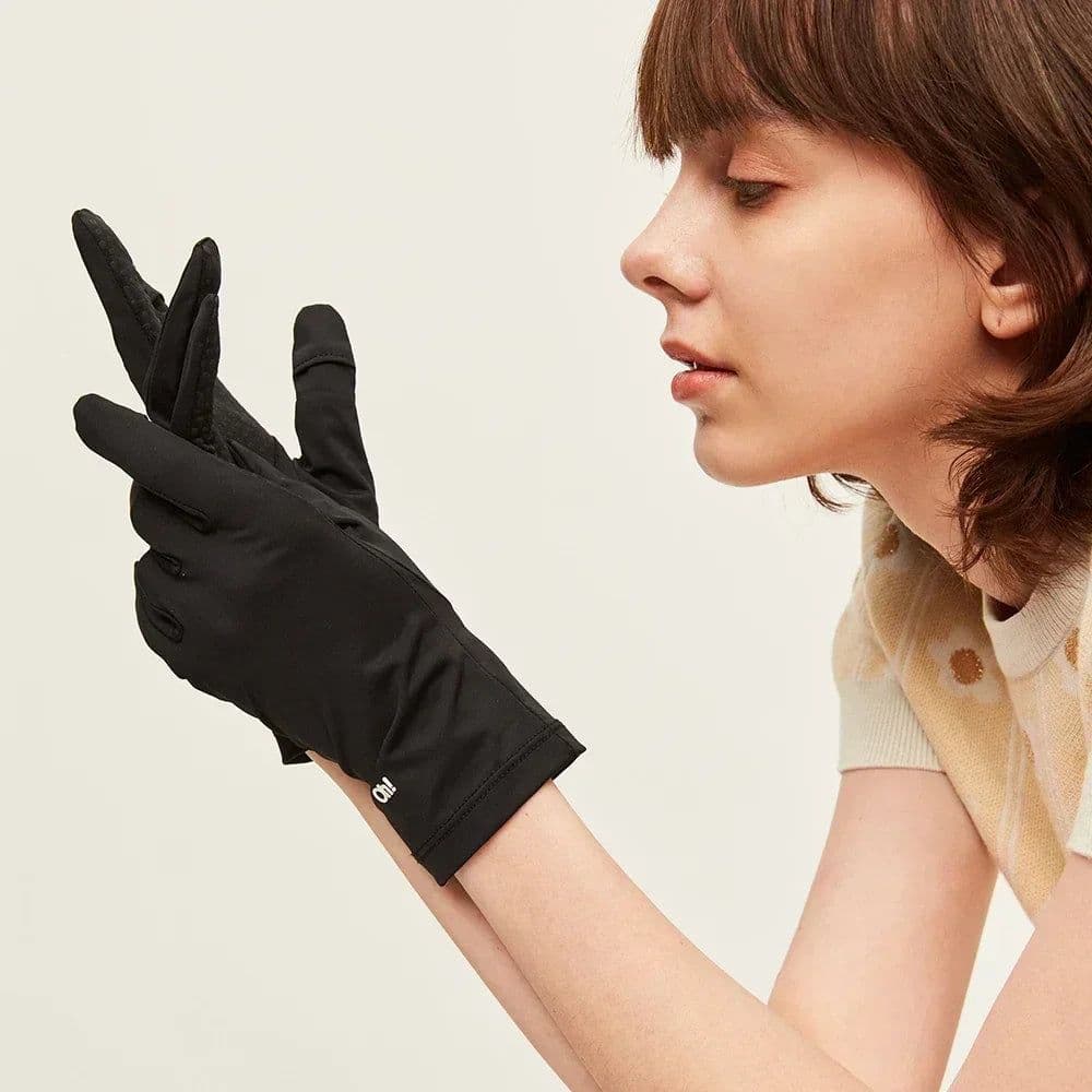 image-OhSunny Summer Light Breathable Sunscreen Driving Gloves New Tech Ceramic Fabric UPF 2000+ Anti UV Slip For Outdoor Cycling