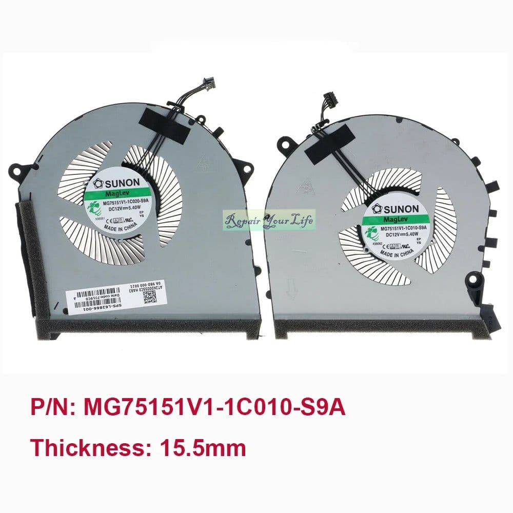 image-TPN-C144 Computer CPU GPU Cooling Fans For HP OMEN 17-CB 17-CB0066TX RTX2080 PC Cooler Fan L62866 L62864 L57367-001 MG75151V1