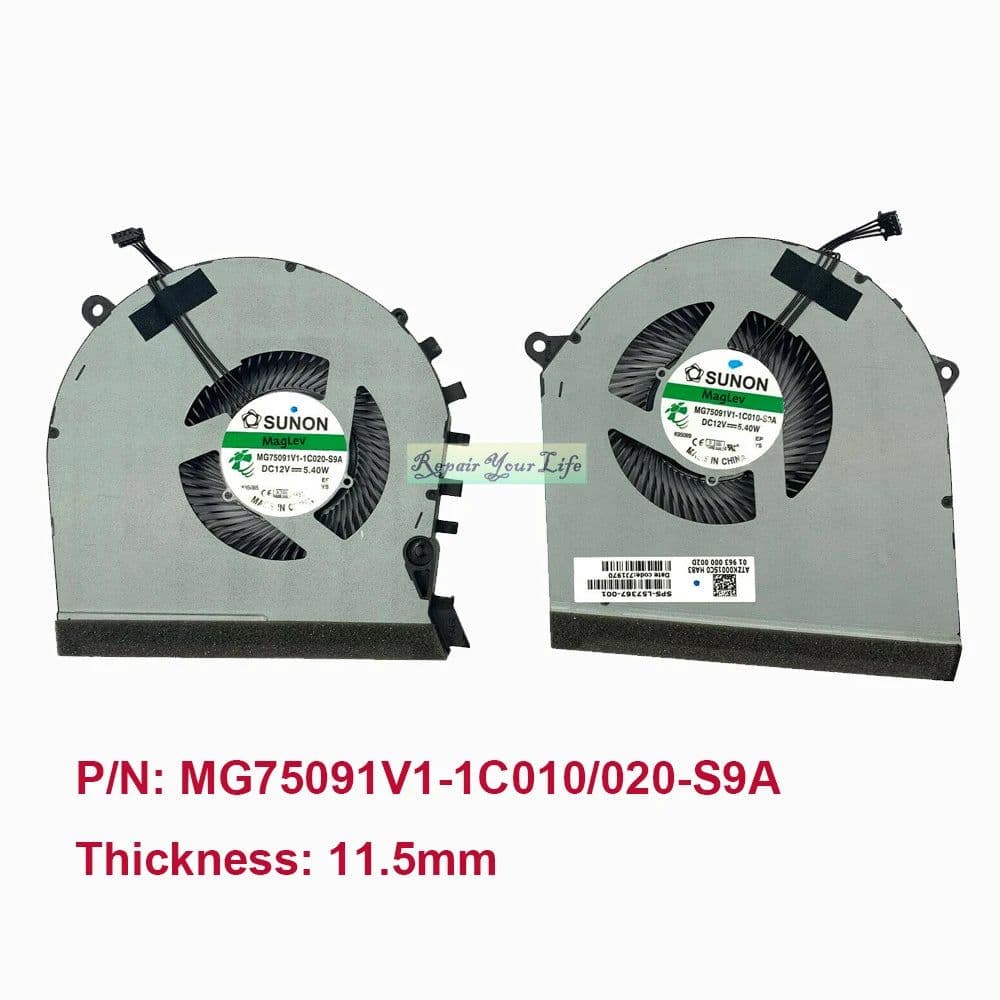 image-TPN-C144 Computer CPU GPU Cooling Fans For HP OMEN 17-CB 17-CB0066TX RTX2080 PC Cooler Fan L62866 L62864 L57367-001 MG75151V1