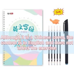 image-260mmx186mm Reusable Writing Paste Calligraphy Groove Copybook For Kids Word Magic Book English Calligraphic Letter Practice Toy