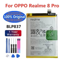 image-100% Original BLP837 4500mAh New Battery For OPPO Realme 8 Pro 8Pro High Quality Rechargeable Phone Batteries