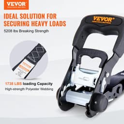 image-VEVOR 4pcs Trailer Ratchet Tie Down Straps with Padded Handles Hook Brake Binding Belt for Moving Securing Cargo Motorcycle