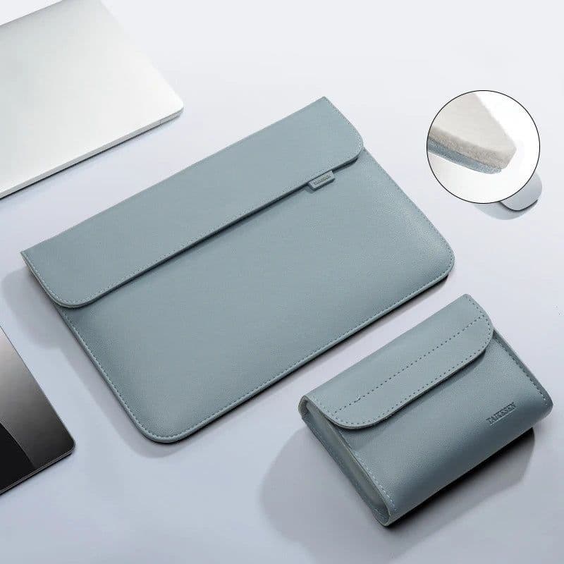 image-Pu Leather Laptop Bag Sleeve Bag Case For Macbook Air Pro 13 16 Notebook Cover For Xiaomi Huawei Dell HP ASUS 14 15.4 15.6 inch