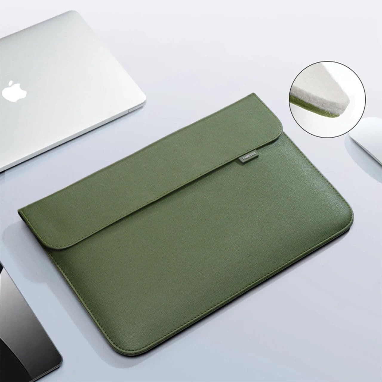image-Pu Leather Laptop Bag Sleeve Bag Case For Macbook Air Pro 13 16 Notebook Cover For Xiaomi Huawei Dell HP ASUS 14 15.4 15.6 inch