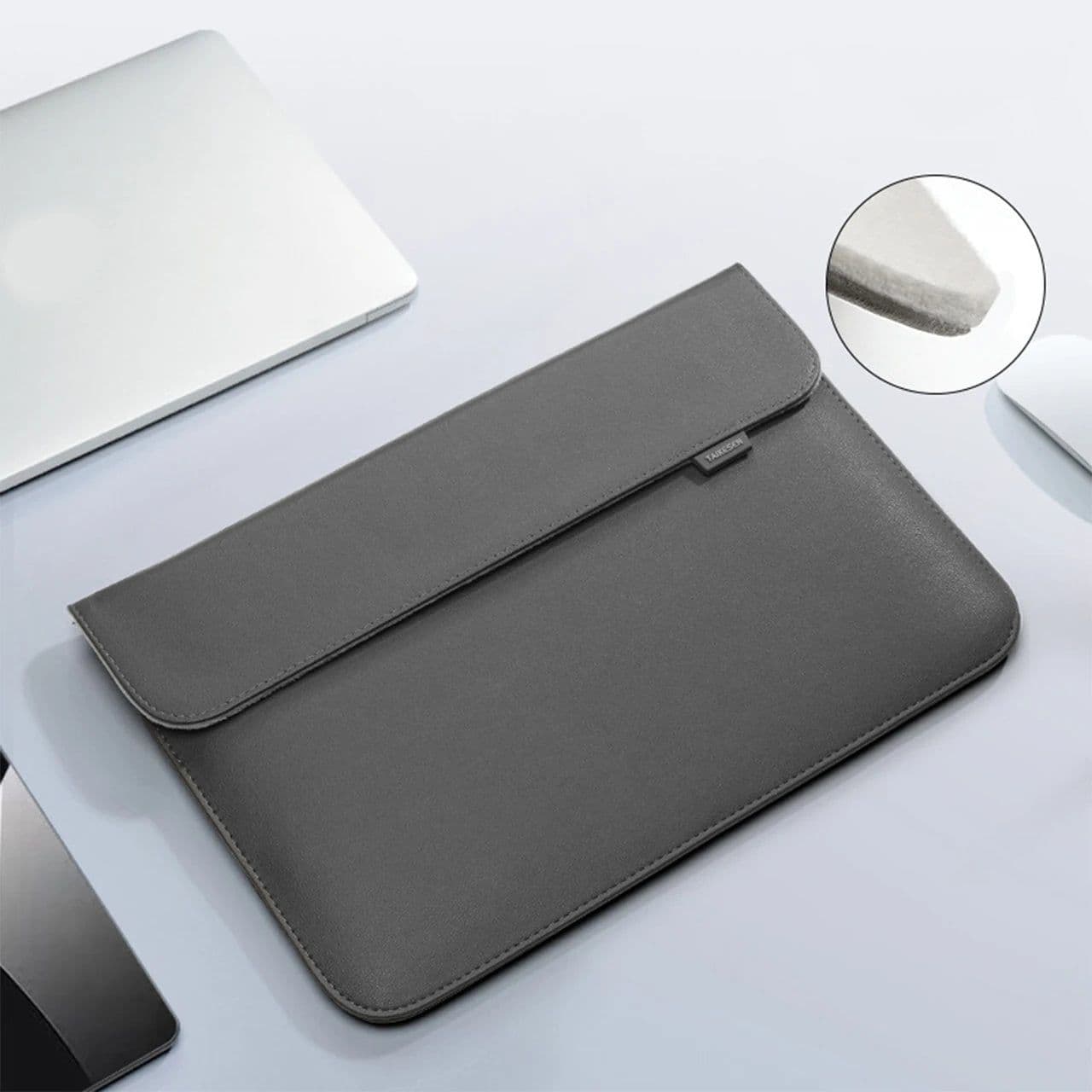 image-Pu Leather Laptop Bag Sleeve Bag Case For Macbook Air Pro 13 16 Notebook Cover For Xiaomi Huawei Dell HP ASUS 14 15.4 15.6 inch