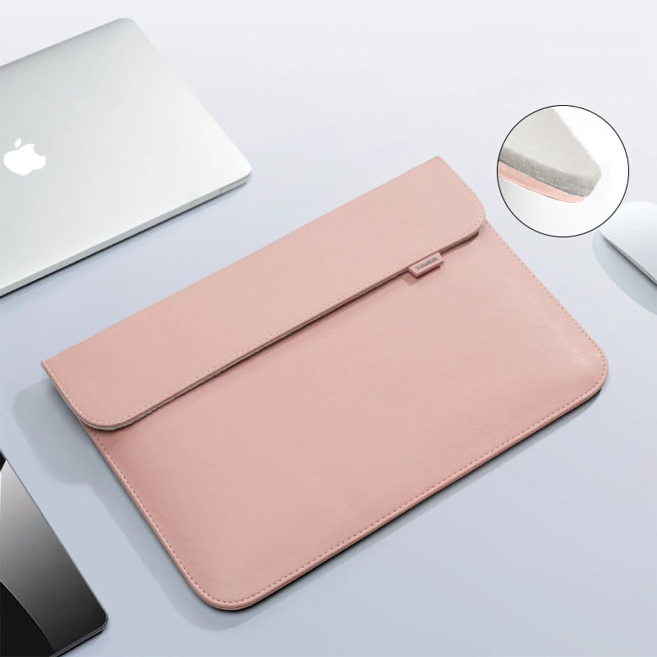 image-Pu Leather Laptop Bag Sleeve Bag Case For Macbook Air Pro 13 16 Notebook Cover For Xiaomi Huawei Dell HP ASUS 14 15.4 15.6 inch