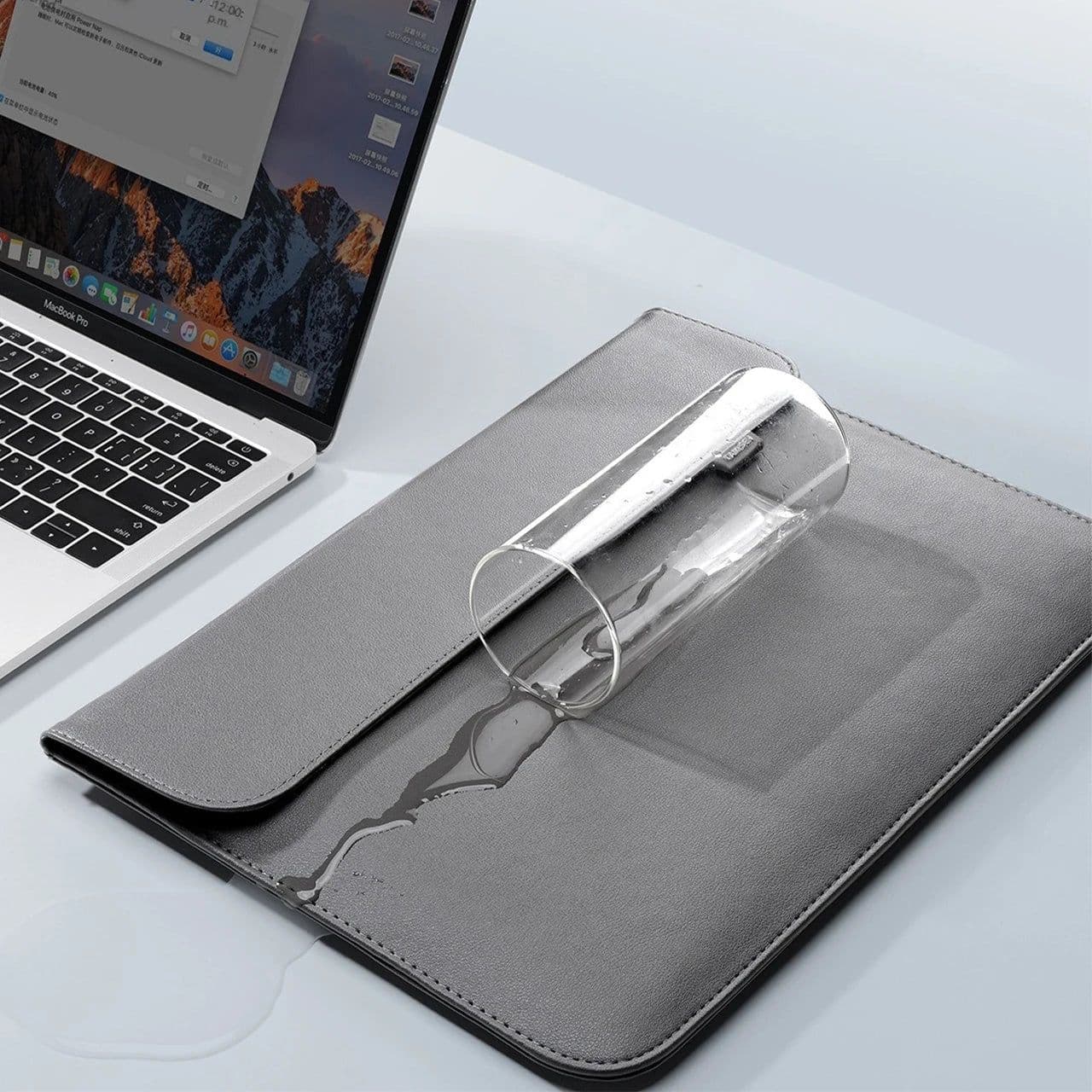 image-Pu Leather Laptop Bag Sleeve Bag Case For Macbook Air Pro 13 16 Notebook Cover For Xiaomi Huawei Dell HP ASUS 14 15.4 15.6 inch
