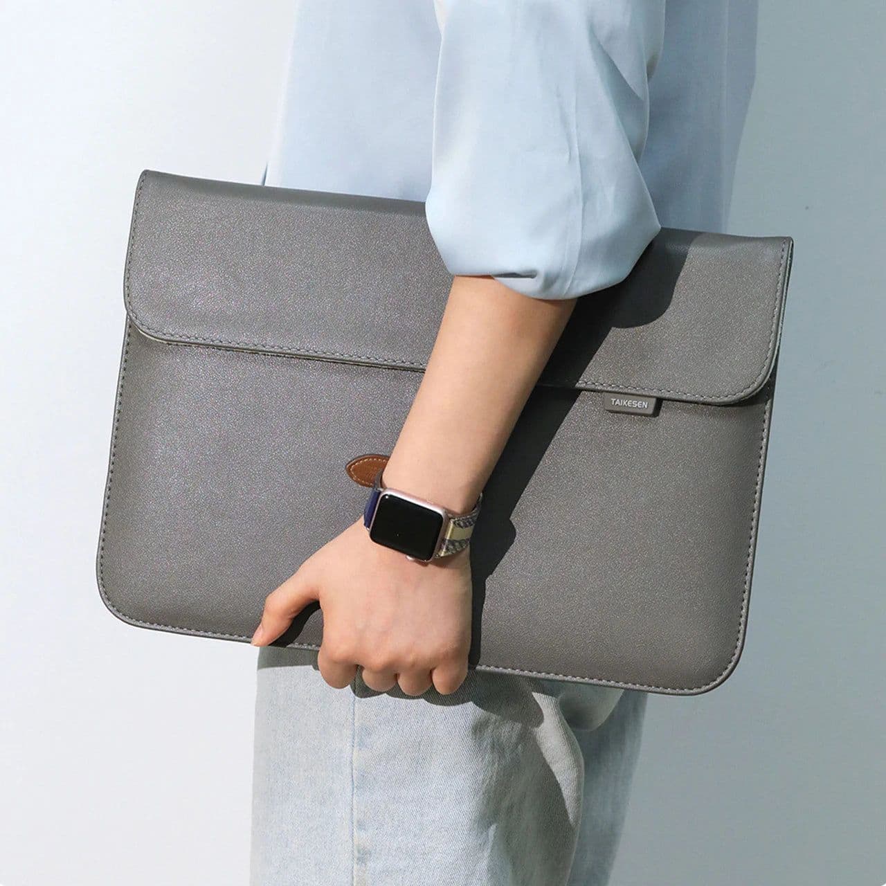 image-Pu Leather Laptop Bag Sleeve Bag Case For Macbook Air Pro 13 16 Notebook Cover For Xiaomi Huawei Dell HP ASUS 14 15.4 15.6 inch