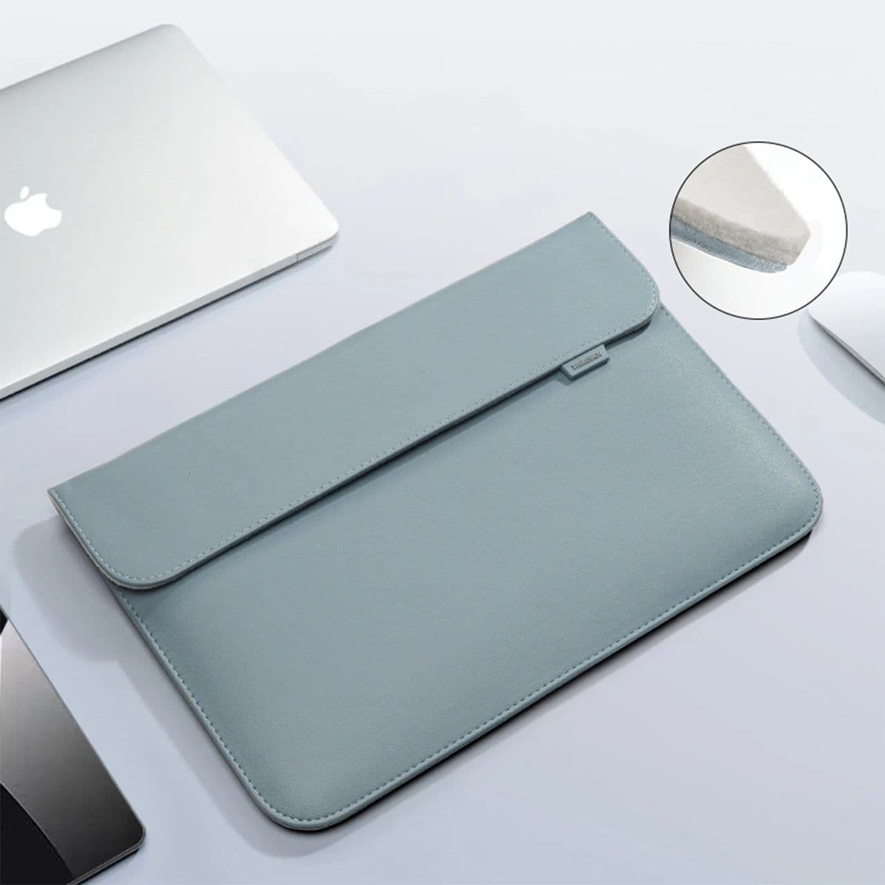 image-Pu Leather Laptop Bag Sleeve Bag Case For Macbook Air Pro 13 16 Notebook Cover For Xiaomi Huawei Dell HP ASUS 14 15.4 15.6 inch