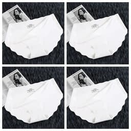 image-4Pcs Set Women's Panties Low Waist Seamless Briefs Ice Silk Female Underpants Ladies Invisible Underwear Lingerie Intimates