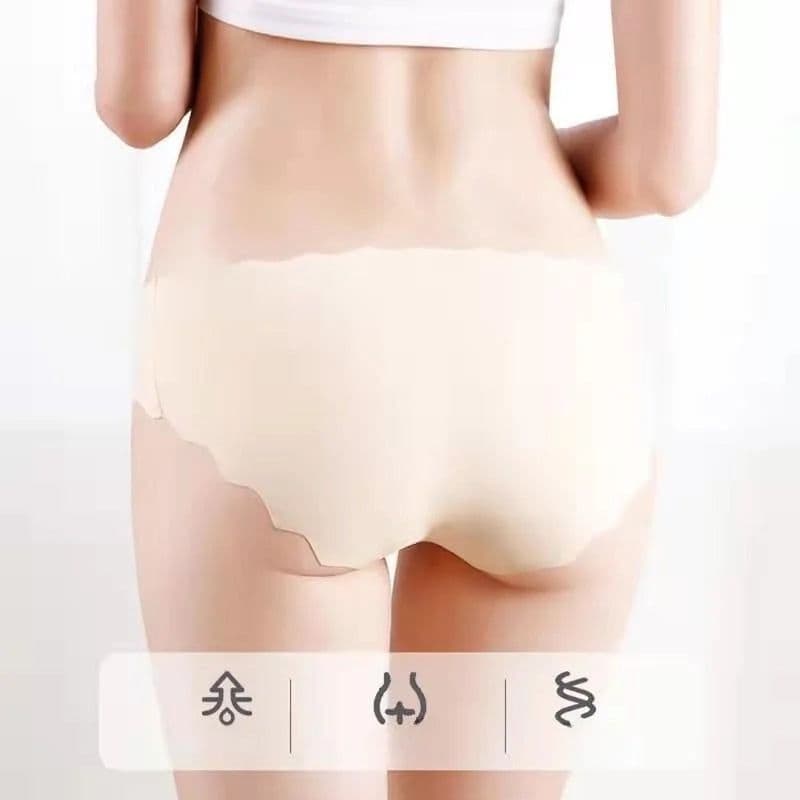 image-4Pcs Set Women's Panties Low Waist Seamless Briefs Ice Silk Female Underpants Ladies Invisible Underwear Lingerie Intimates