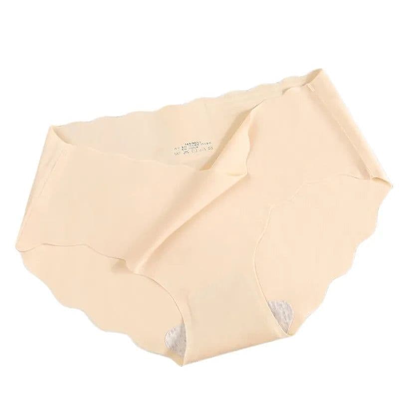 image-4Pcs Set Women's Panties Low Waist Seamless Briefs Ice Silk Female Underpants Ladies Invisible Underwear Lingerie Intimates