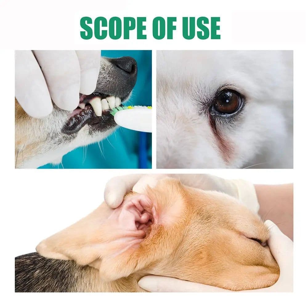 image-20Pcs/Bag Pet Cleaning Teeth Finger Cover Dog Cat Remove Tartar Calculus Oral Care Cochlear Cleaning Non-woven Fabric Finger Cot