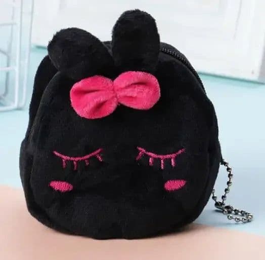 image-Small Cute Soft Zipper Panda Coin Purse Coin Key Bag Female Child Multifunctional Women Frog Wallets Headset Bag Christmas Gift