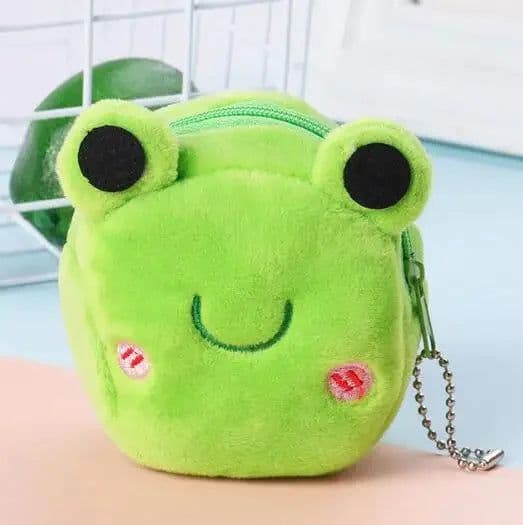 image-Small Cute Soft Zipper Panda Coin Purse Coin Key Bag Female Child Multifunctional Women Frog Wallets Headset Bag Christmas Gift