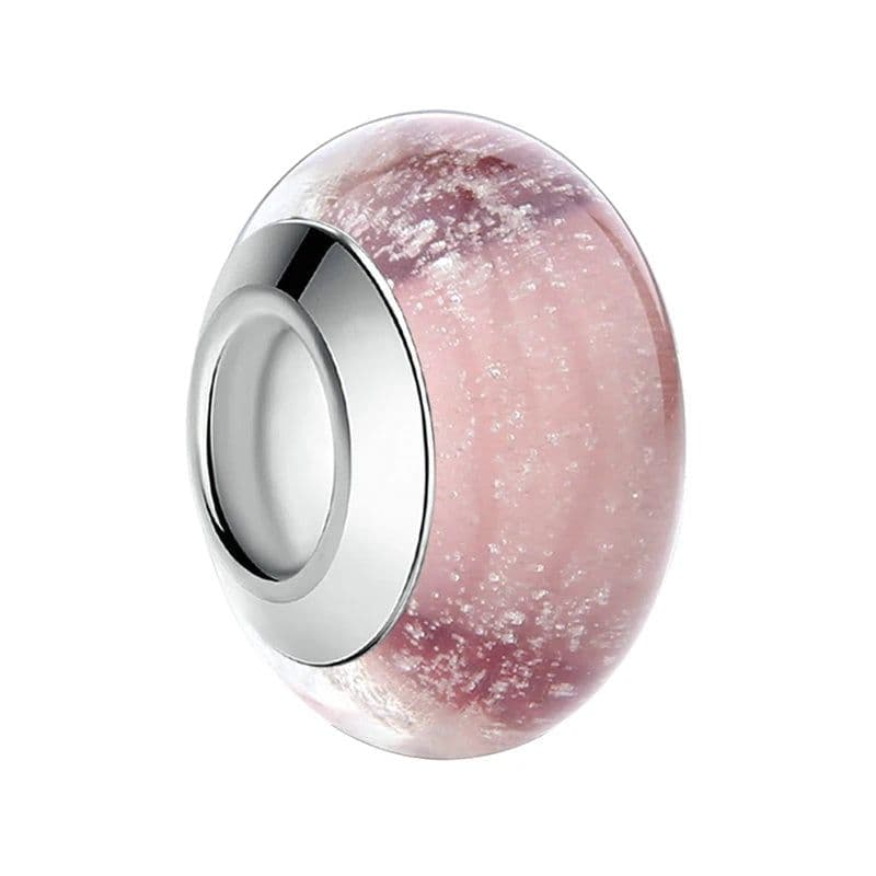 image-WOSTU High Quality White Murano Glass Beads Fit Original Bracelet Pendant Silver Plated Colorful Charm DIY Jewelry Making