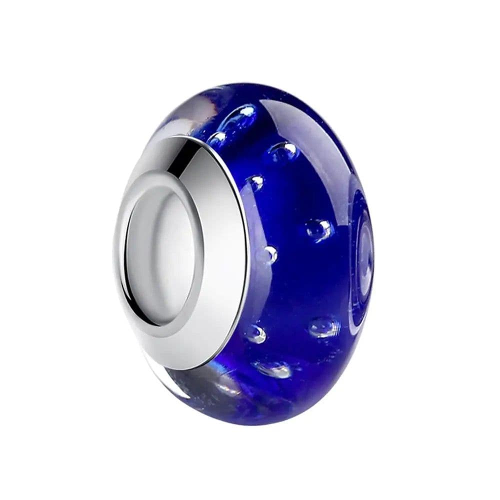 image-WOSTU High Quality White Murano Glass Beads Fit Original Bracelet Pendant Silver Plated Colorful Charm DIY Jewelry Making