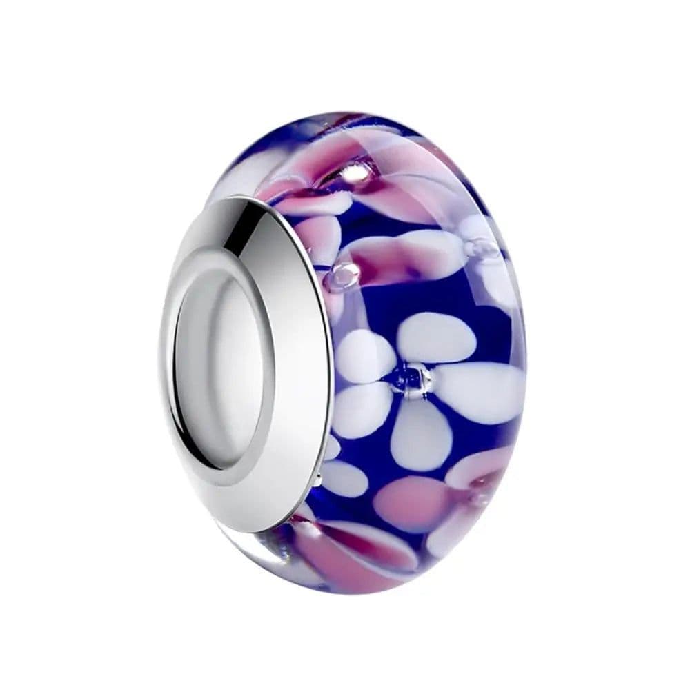image-WOSTU High Quality White Murano Glass Beads Fit Original Bracelet Pendant Silver Plated Colorful Charm DIY Jewelry Making