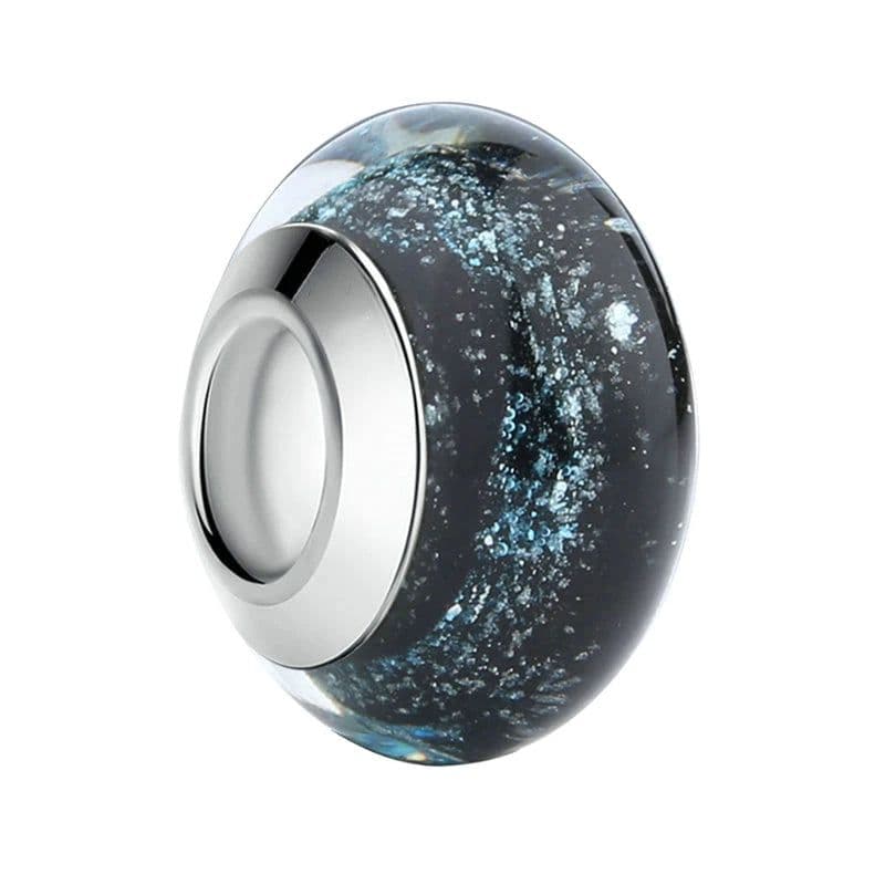 image-WOSTU High Quality White Murano Glass Beads Fit Original Bracelet Pendant Silver Plated Colorful Charm DIY Jewelry Making