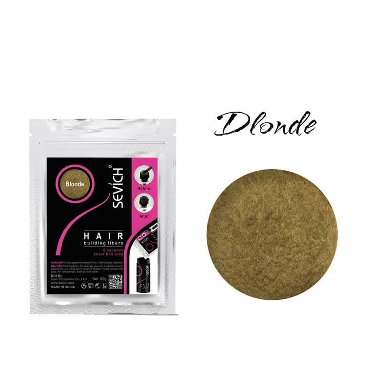 image-Beauty Salon Instant Thickening Hair Fiber Powder Thickening Hair Fibers Building Wig Extensions Refill Black Colors 100g