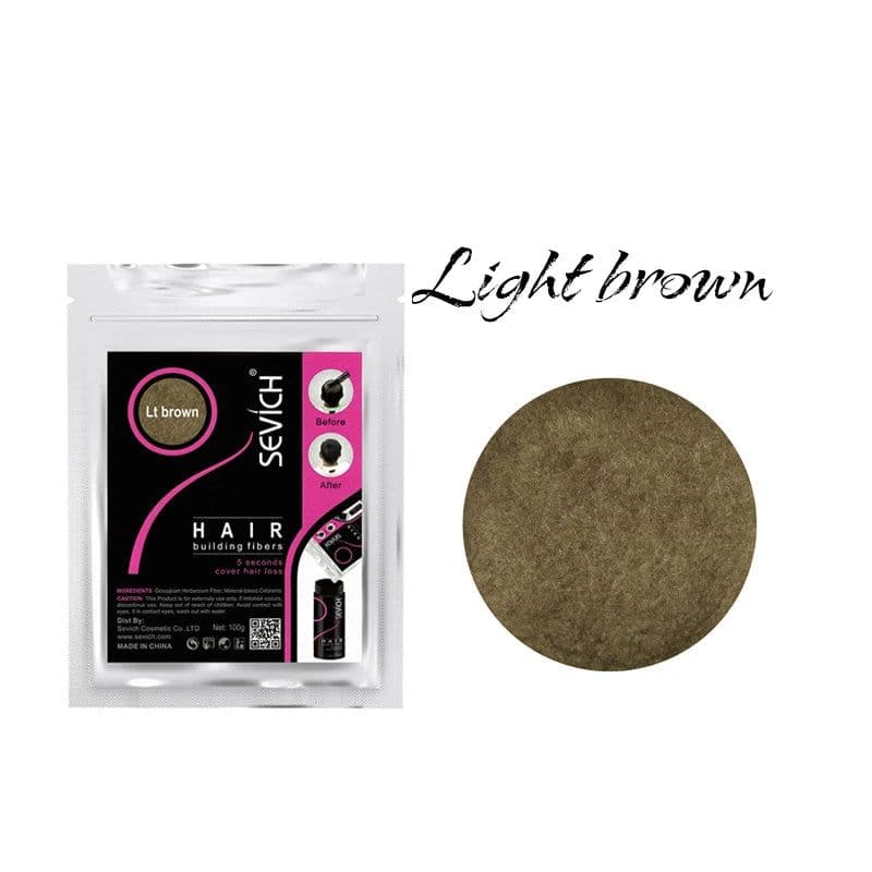 image-Beauty Salon Instant Thickening Hair Fiber Powder Thickening Hair Fibers Building Wig Extensions Refill Black Colors 100g