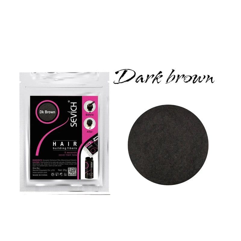image-Beauty Salon Instant Thickening Hair Fiber Powder Thickening Hair Fibers Building Wig Extensions Refill Black Colors 100g