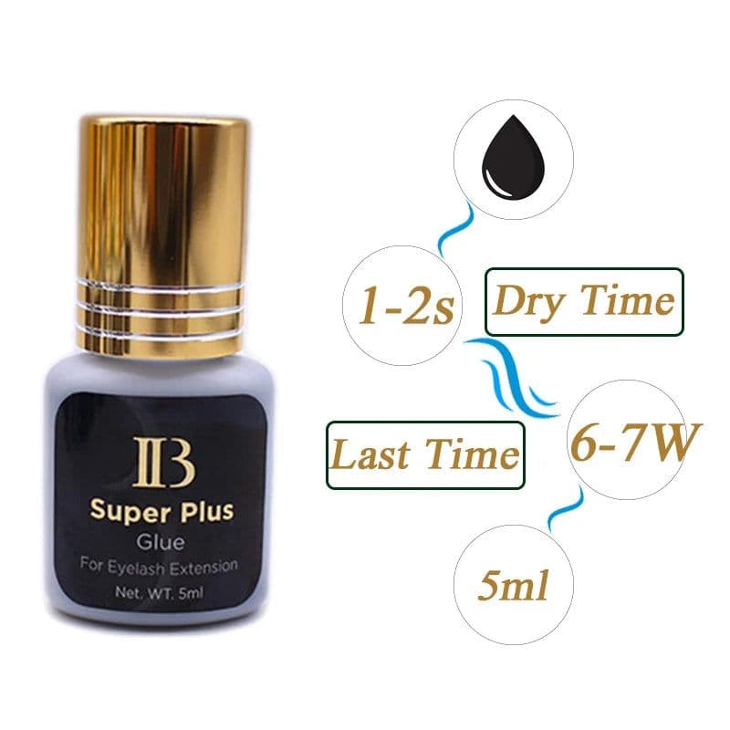 image-Eyelash Extension Glue i-beauty Type 1 bottle IB Ultra super Glue Individual Fast Drying Eyelash Extensions Glue 5ml/bottle Shop