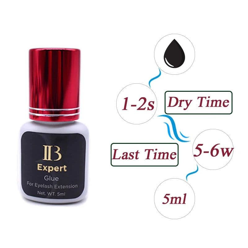 image-Eyelash Extension Glue i-beauty Type 1 bottle IB Ultra super Glue Individual Fast Drying Eyelash Extensions Glue 5ml/bottle Shop