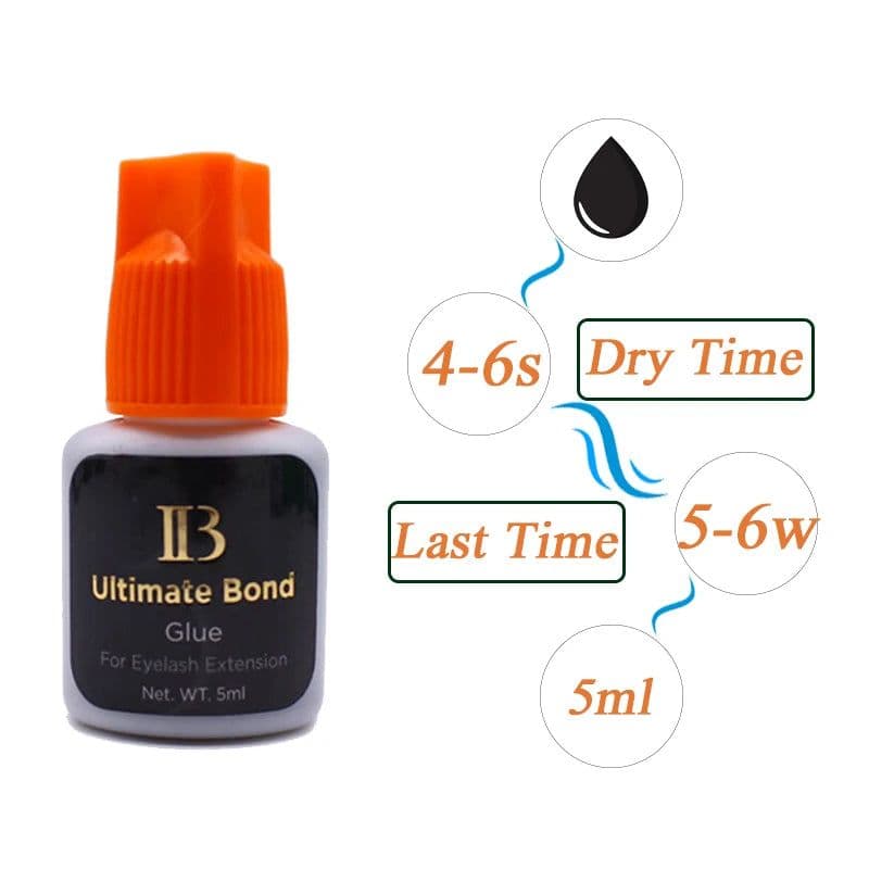 image-Eyelash Extension Glue i-beauty Type 1 bottle IB Ultra super Glue Individual Fast Drying Eyelash Extensions Glue 5ml/bottle Shop