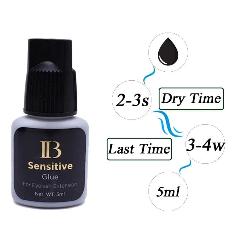 image-Eyelash Extension Glue i-beauty Type 1 bottle IB Ultra super Glue Individual Fast Drying Eyelash Extensions Glue 5ml/bottle Shop