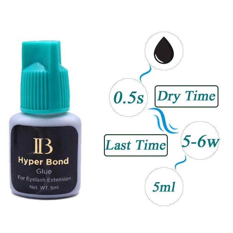 image-Eyelash Extension Glue i-beauty Type 1 bottle IB Ultra super Glue Individual Fast Drying Eyelash Extensions Glue 5ml/bottle Shop
