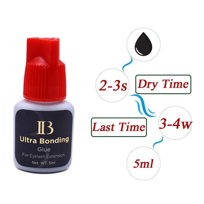 image-Eyelash Extension Glue i-beauty Type 1 bottle IB Ultra super Glue Individual Fast Drying Eyelash Extensions Glue 5ml/bottle Shop