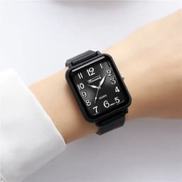 image-Fashion Lady Hot Sales Brands Watches Leisure Rectangle Digital Simple Women Quartz Watch Sports Silicone Strap Ladies Clock