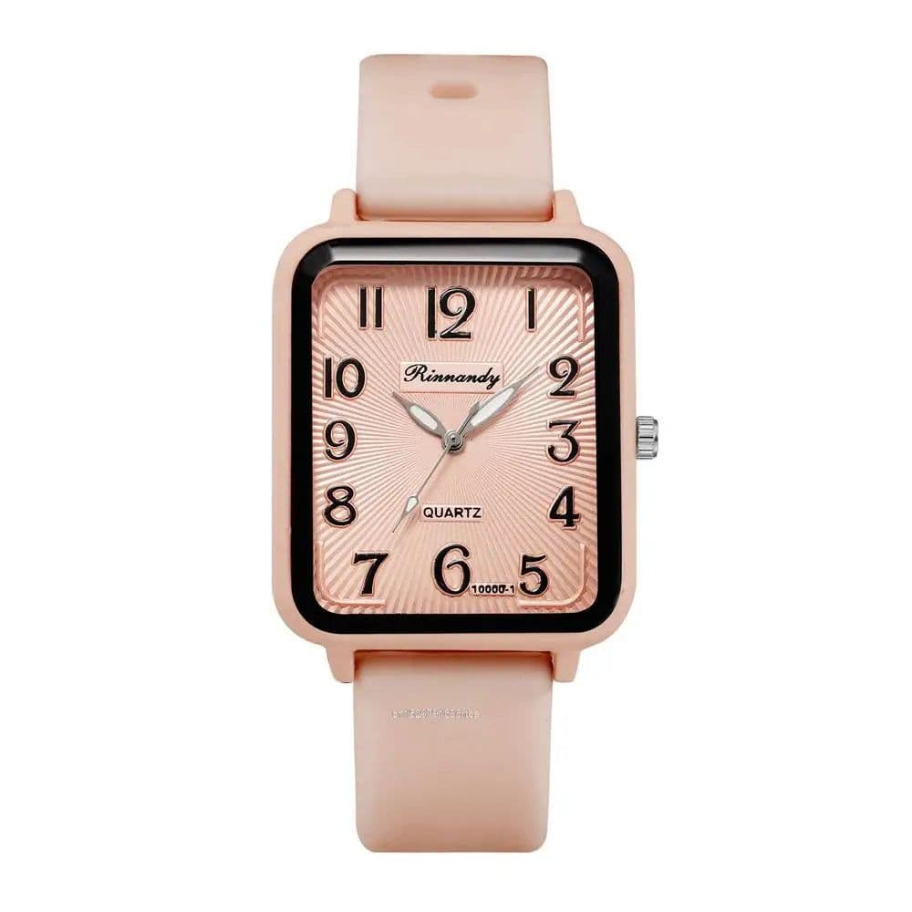 image-Fashion Lady Hot Sales Brands Watches Leisure Rectangle Digital Simple Women Quartz Watch Sports Silicone Strap Ladies Clock