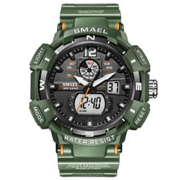 image-SMAEL Top Luxury Brand Men's Watch Outdoor Sports Waterproof Watches Dual Time Display Quartz Wristwatches Rubber Digital Clock