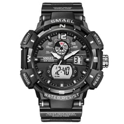 image-SMAEL Top Luxury Brand Men's Watch Outdoor Sports Waterproof Watches Dual Time Display Quartz Wristwatches Rubber Digital Clock